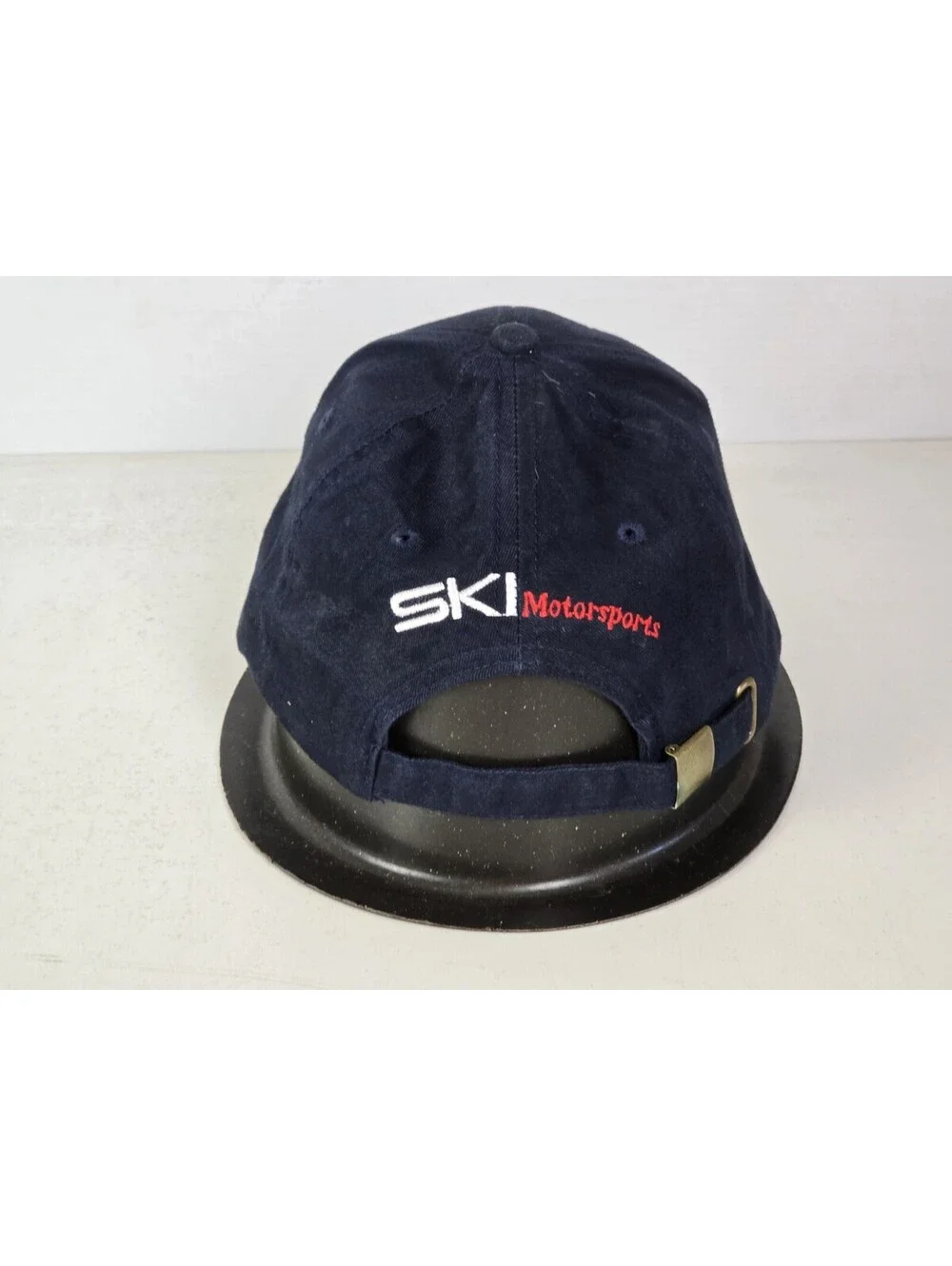 Vtg Smith & Wesson Hat Cap Strapback Navy Blue Logo Firearms Gun SKI Motorsports